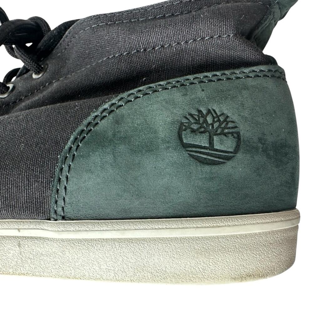 Timberland Newport Bay black canvas dark green suede men’s 10.5 chukka sneakers - Picture 8 of 10